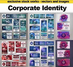 21个矢量模糊抽象的背景素材：Corporate Identity Templates With Blurred Abs